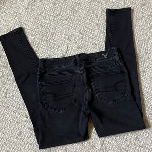 🦅 American Eagle Size 0 Black Denim Skinny Jeans